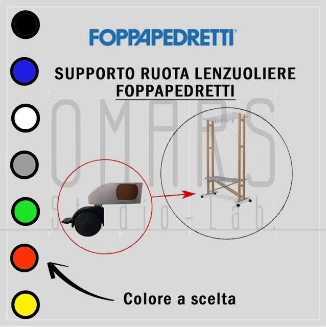 Ruota per Stendibiancheria ilLenzuoliere senza blocco - Foppapedretti