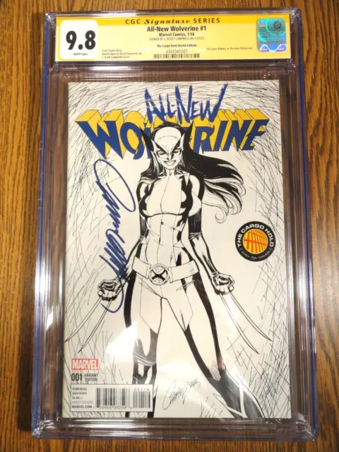 All-New Wolverine #1 J Scott Campbell Signed Cover CGC 9.8 SS Variant Key Marvel