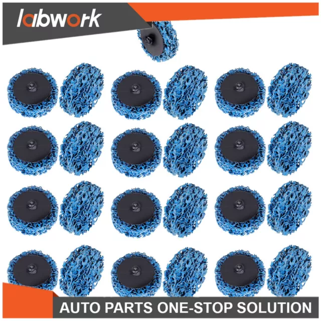 Labwork Quick Change Easy Strip & Clean Discs Fit For Paint Rust Blue 25 Pack 2"