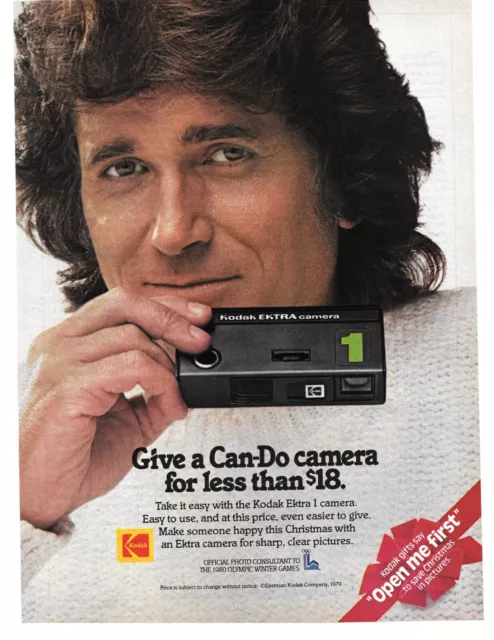 1979 Kodak Camera, Michael Landon Form Little House on Prairie Vintage Print Ad