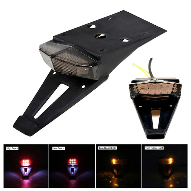 Feu Arrière LED Universel Pour Moto, Quad, Dirt Bike - 12-15V - 3 Points Fixation - Étanche - EVGATSAUTO - 8