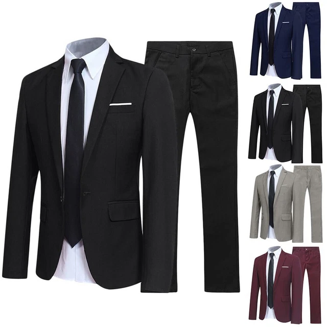 Mode Vert Hommes Costume Coupe Ajustée Mariage Marié Smoking