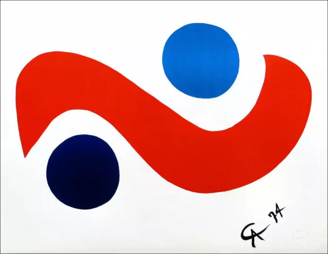 Alexander CALDER Skybird Braniff Airlines Original 1974 Lithograph