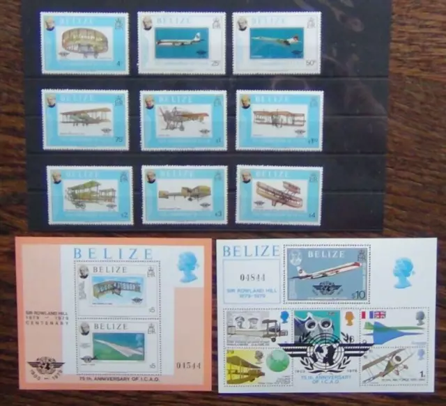 Belize 1979 Death centenary of Rowland Hill set and Miniature Sheet x 2 MNH