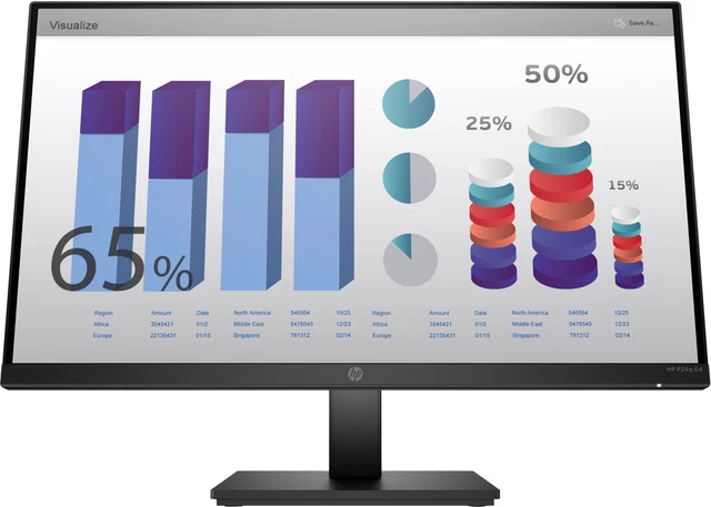 HP P24q G4, LED-Monitor 60.5 cm(23.8 Zoll), schwarz, QHD, IPS, 60 Hz