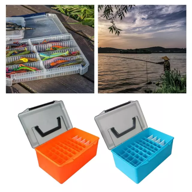 Caja de pesca, caja de cebo con mango, recipiente protector, caja organizadora de tackle, caja de pesca