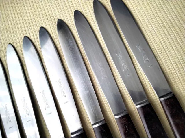 Coffret de 12 couteaux de table vintage en bakélite   NOUVEAUTE 3
