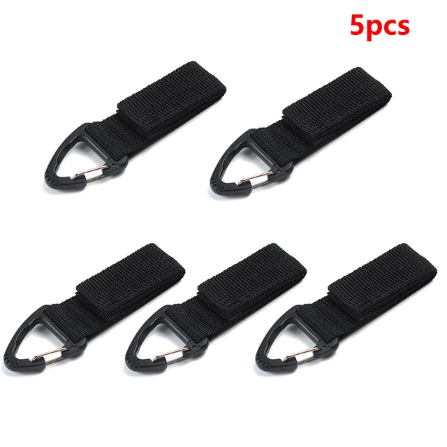 5 pcs Outdoor Molle Tactical Keychain Hook Buckle for Belt Backpack Waist Bag