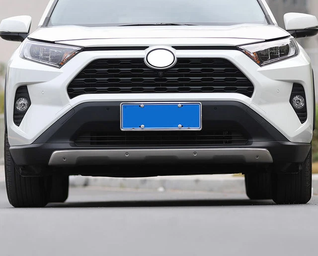 FOR TOYOTA RAV4 2019-2022 Silver Titanium Front Bumper Diffuser Spoiler ...