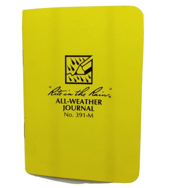 New Rite in the Rain 391-M LEVEL All-Weather Yellow Notebook Waterproof Paper
