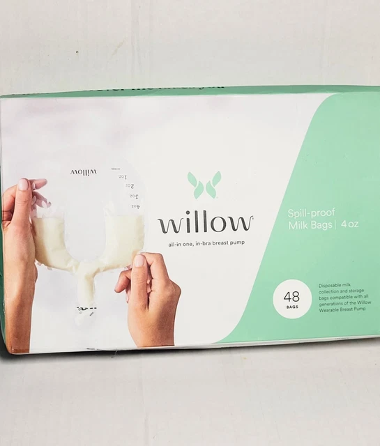 Willow Pump Spill-Proof Breast Milk Bags, 48 Count | Holds 4 oz. Per Bag