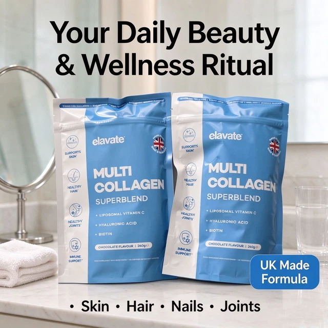 NEW 2PACK ELEVATE Multi Collagen Superblend Chocolate Flavour, 2x240g ...