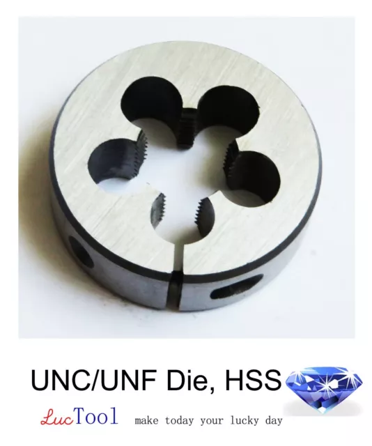 8-32 UNC Die Round Adjustable Split Threading Die 13/16” OD Inch Thread HSS #8