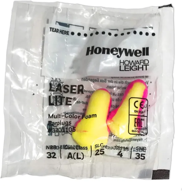 20 Pairs of Howard Leight Laser Lite Ear Plugs (FREE UK P&P)