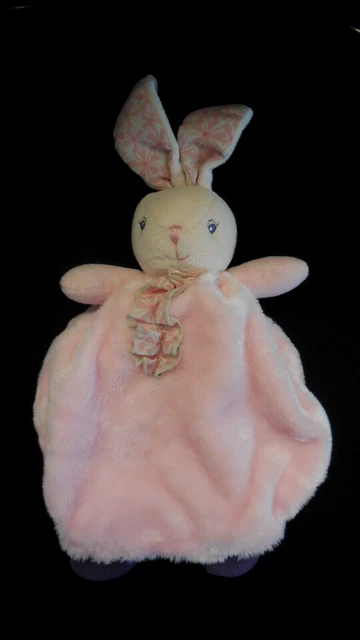 doudou plat marionnette lapin Joli petit rose KALOO - état NEUF -