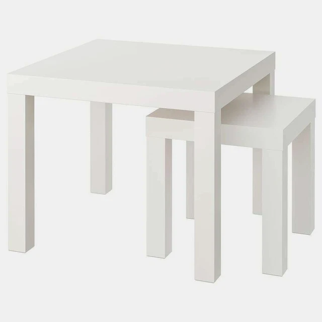 IKEA LACK SET of 2 Side Tables Square Bedroom Drink Tea Coffee