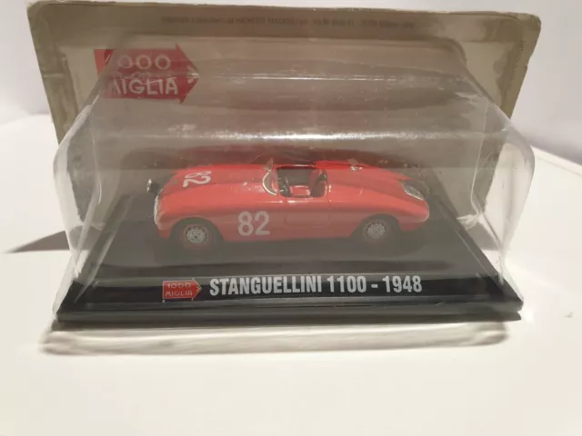Modellino DIE CAST Hachette Stanguellini  1100 1948 Mille Miglia 1/43