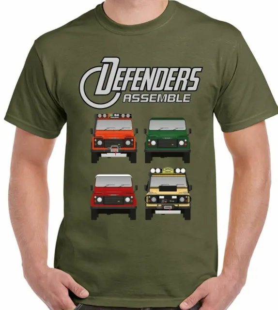 Defender T-Shirt Assemble Mens Funny 90 110 140 4X4 Parody Land Rover SVX