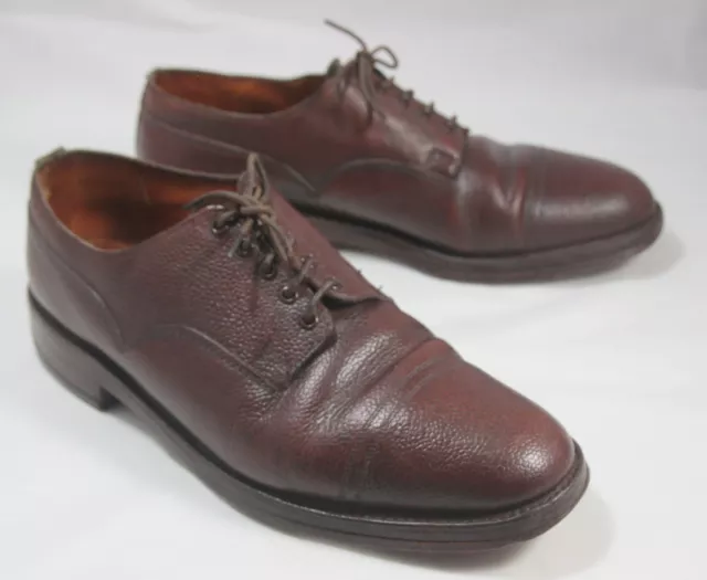 Scarpe vintage in pelle a grana Lotus Veldtschoen rossastre - marroni taglia 9,5/9 1⁄2