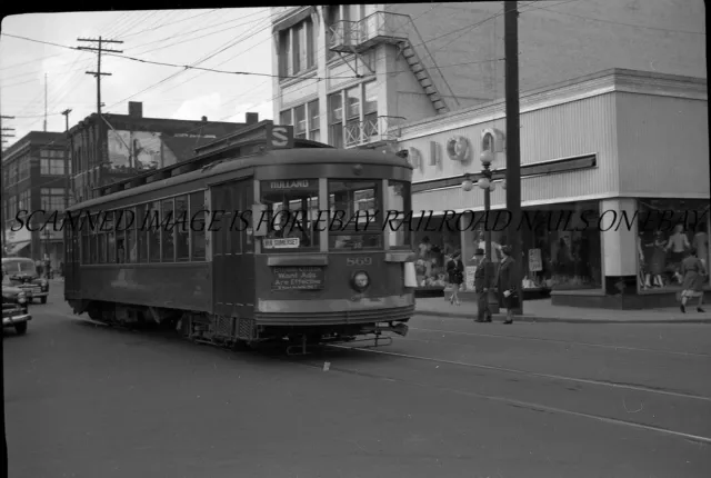 5/10/50 OTC Ottawa Canada Trolley #869  Original Photo Negative Railroad