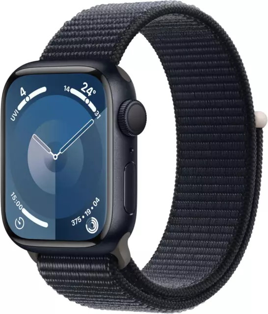 Apple Watch Series 9 GPS 41mm Midnight Aluminium Case & Sport Loop - MR8Y3QA/A