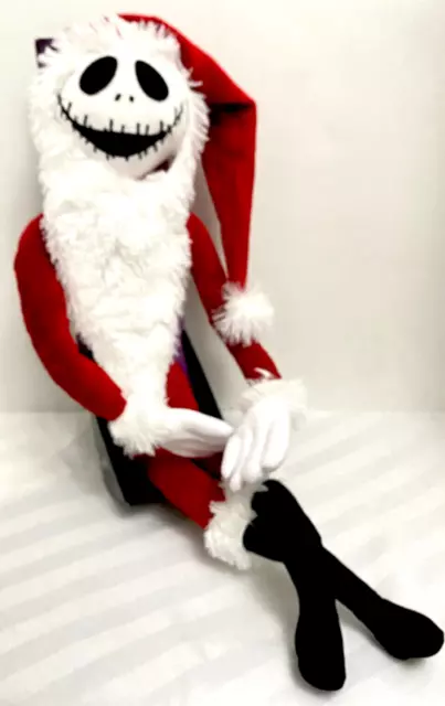 New Nightmare Before Christmas Poseable Santa Jack Skellington Plush Figure 24"