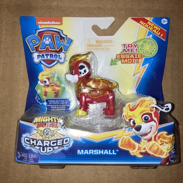 NICKELODEON PAW PATROL Mighty Pups Charged Up Marshall by Spin Master