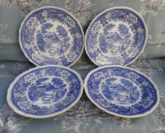 Lot De 4 Grandes Assiettes Villeroy & Boch Palermo – 26,5 Cm, état Impeccable