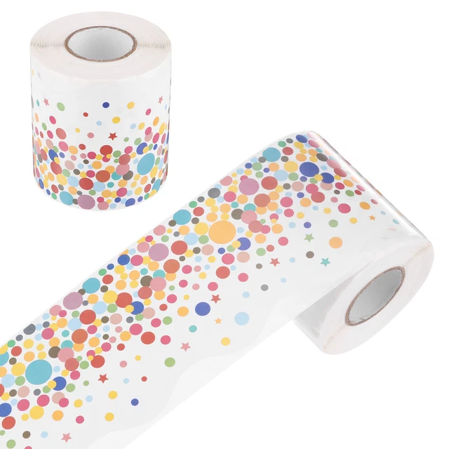 Bordures Festonnées Pour Tableau D'Affichage - Lot De 6 Rouleaux - 60m Total - Couleurs Macaron