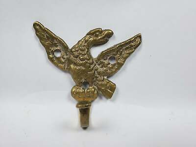 Antique Brass Eagle Hook Hanger Spread Winged Figural Architectural Hardware