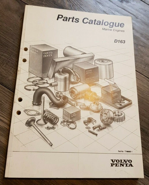 GENUINE VOLVO PENTA Parts Catalogue Marine Engine D163, TAMD163P