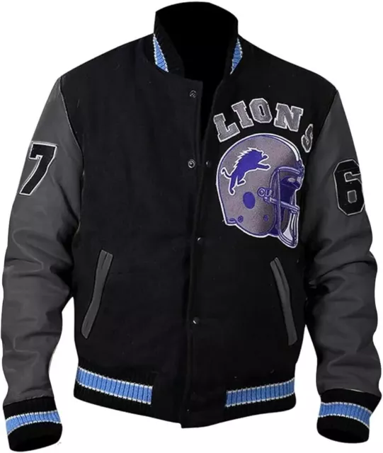 Veste Letterman universitaire des Detroit Lions du flic de Beverly Hills,...