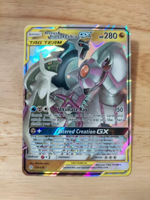  Arceus & Dialga & Palkia GX SM - Cosmic Eclipse NM/M - 156/236  : Toys & Games