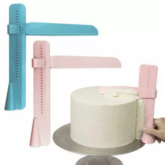 Adjustable Fondant Cake Scraper Icing Piping Cream Spatula Edges Smoother Craft