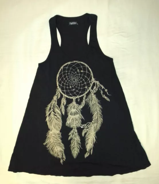 NWOT Lauren Moshi Swing Tank Black Dream Catcher Tee sz S