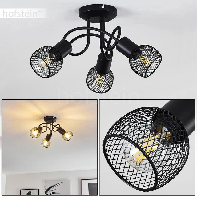 Plafonnier LED 6 Spot, Luminaire Plafond Lustre Orientable GU10 Light Luminaires Interieur Rotatif Lampe De Cuisine Applique Argent Sans Ampoule 97295995