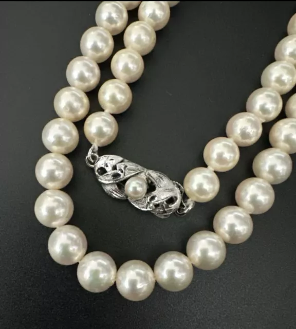 AKOYA PEARL MADE in Japan Seawater SV Necklace 7.0mm 17.7in $120.00 ...