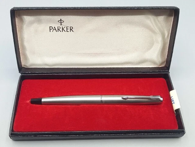 VINTAGE 1960'S PARKER 45 Flighter Fountain Pen CP Trim 14k Nib VGC GWO ...