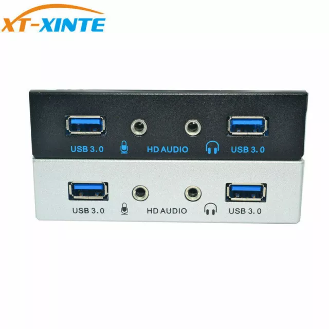 Mic Connector 2Ports USB3.0 PC Front Panel Bracket with Cable for Desktop