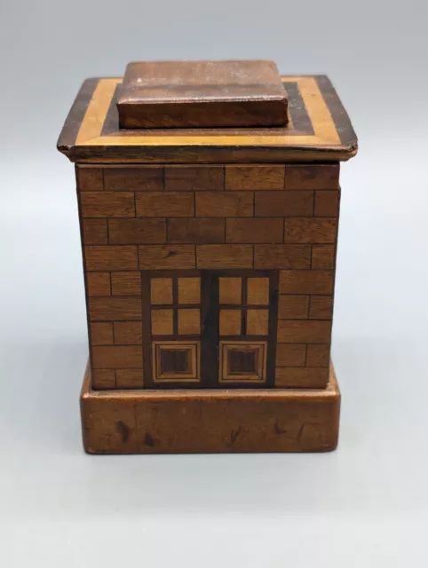 Japanese House Puzzle Box Rare Hakone Yosegi Karakuri Marquetry Secret Wooden