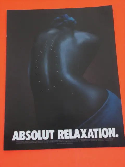 1998  Absolut Vodka Ad Absolut Relaxation.
