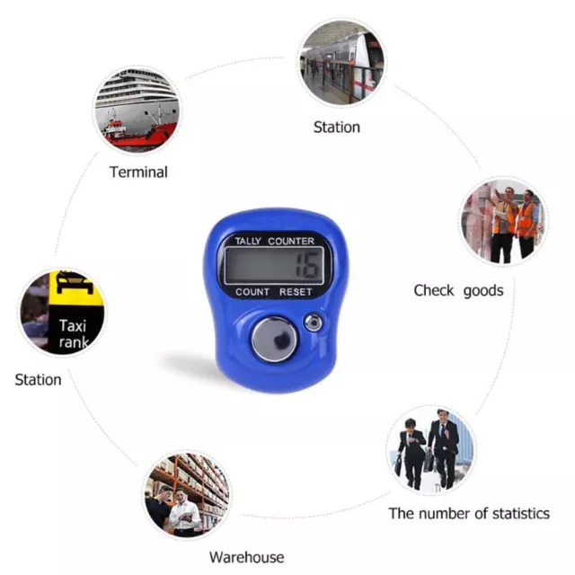 1/2/3/4x Digital LCD Electronic Golf Finger Hand Ring Knitting Row Tally Counter 2