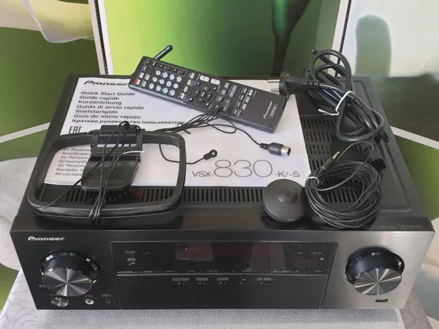 Pioneer VSX 830 W-LAN Receiver, 4k Ultra-HD, DLNA, BT, 6/1 HDMI, 5.2ch,