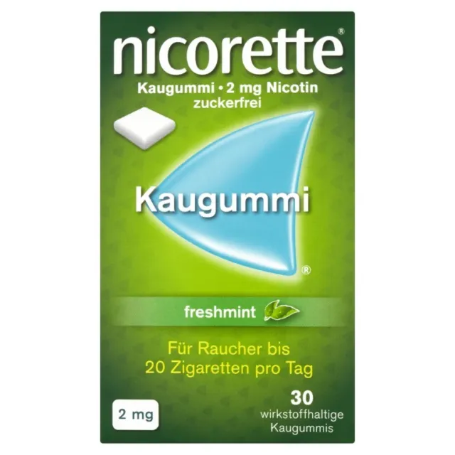 nicorette Kaugummi 2 mg Nicotin zuckerfrei freshmint, 30 St. Kaugummi 3643419