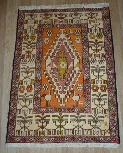 SILK Handmade Kurdish Shahsavan Soumak Caucasian Antique Kilim-Other Pair Listed