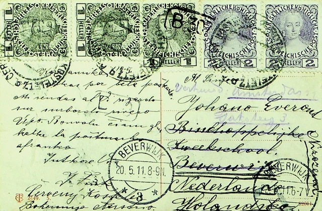 Österreich 1911 See Ansicht Vor WWI Ppc W/3x1h + 2x2h Redirected Zu Niederlande