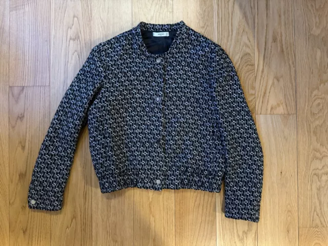 H&M Black and White Pattern Bomberjacket for Women