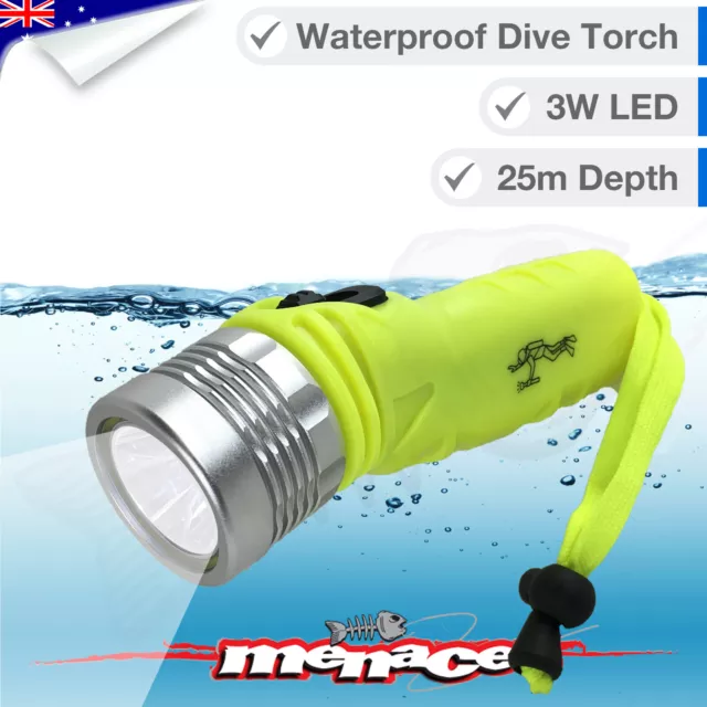25m Waterproof Dive Torch LED Flashlight UnderWater Light Scuba Diving Lamp