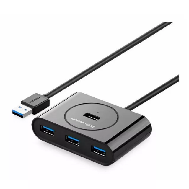 Hub USB Ugreen USB 3.0 a 4x USB 3.0 Negro