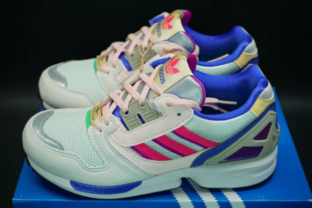 adidas ZX 8000 Schuhe H02148 weiß Shock rosa Damen reflektierend OG DS Torsion 3
